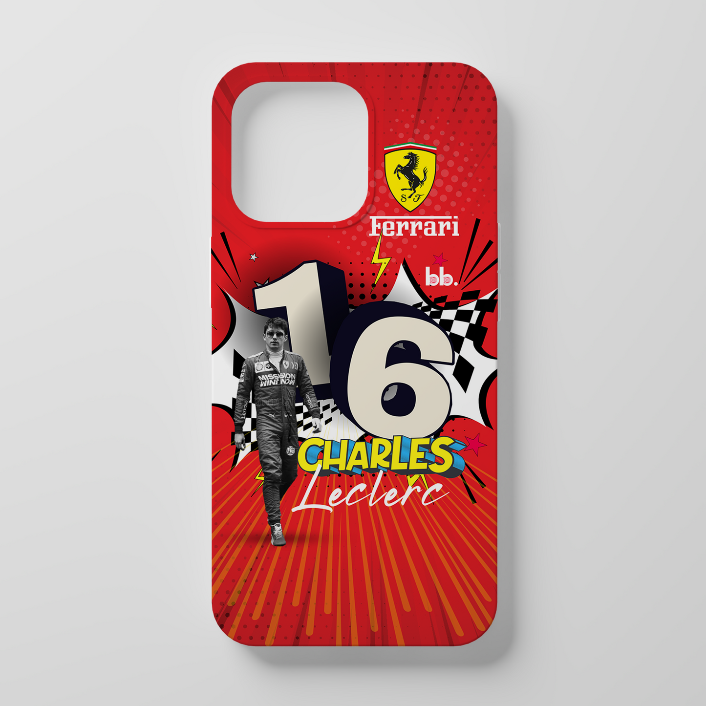 Charles Leclerc Formula 1 F1 Mobile Phone Case Cover Glass Polycarbonate Silicon