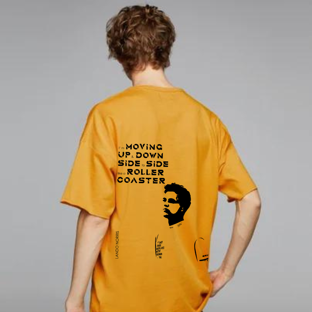 Lando Norris Formula 1 Roller Coaster Oversized Tshirt