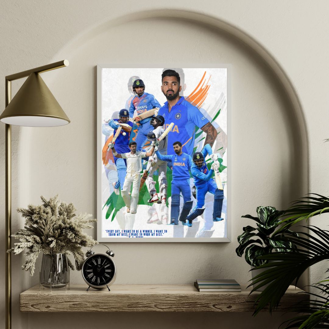 KL Rahul Collage Poster/Frame/Canvas
