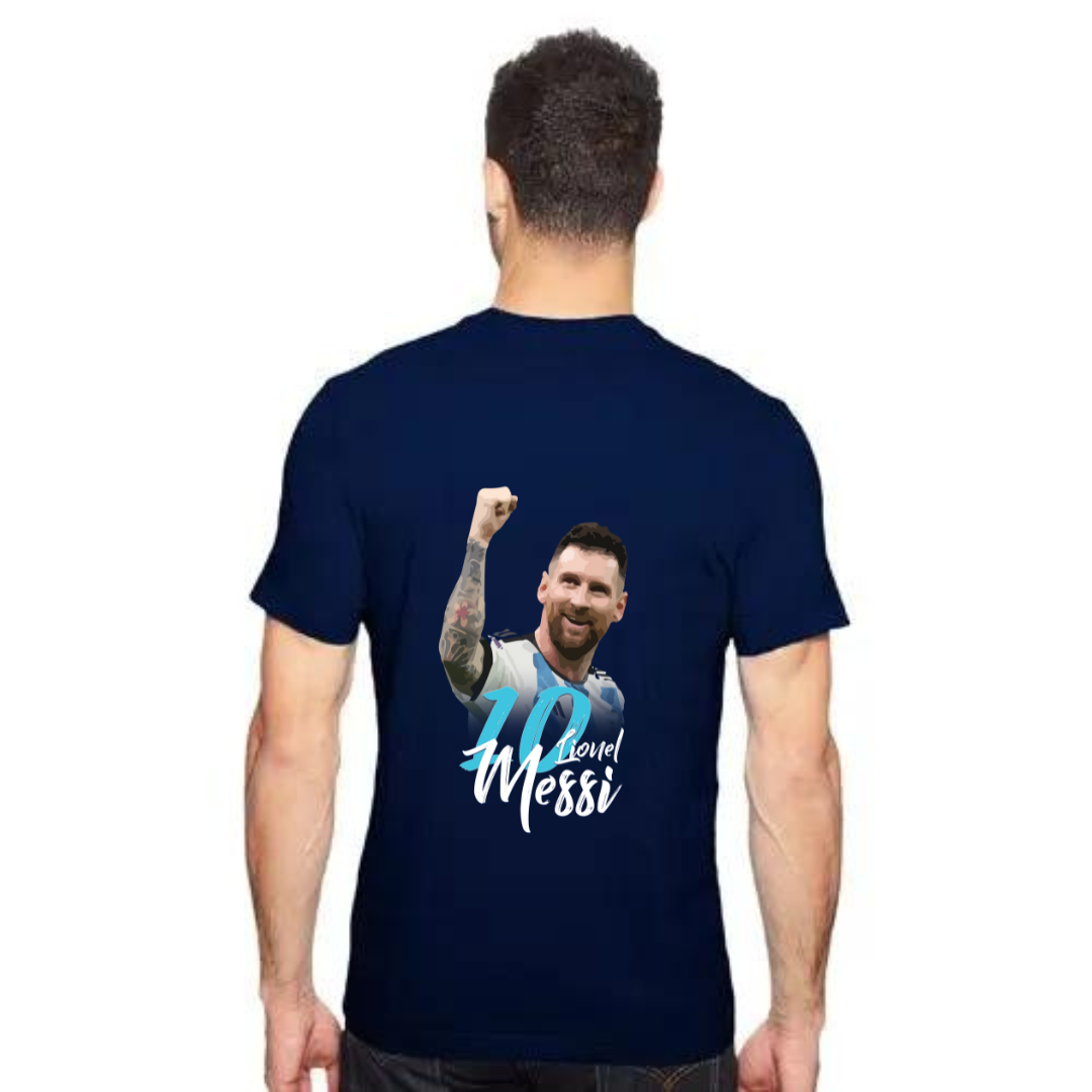 Leo Messi 10 Crest Theme Classic T-Shirt - BanterBox