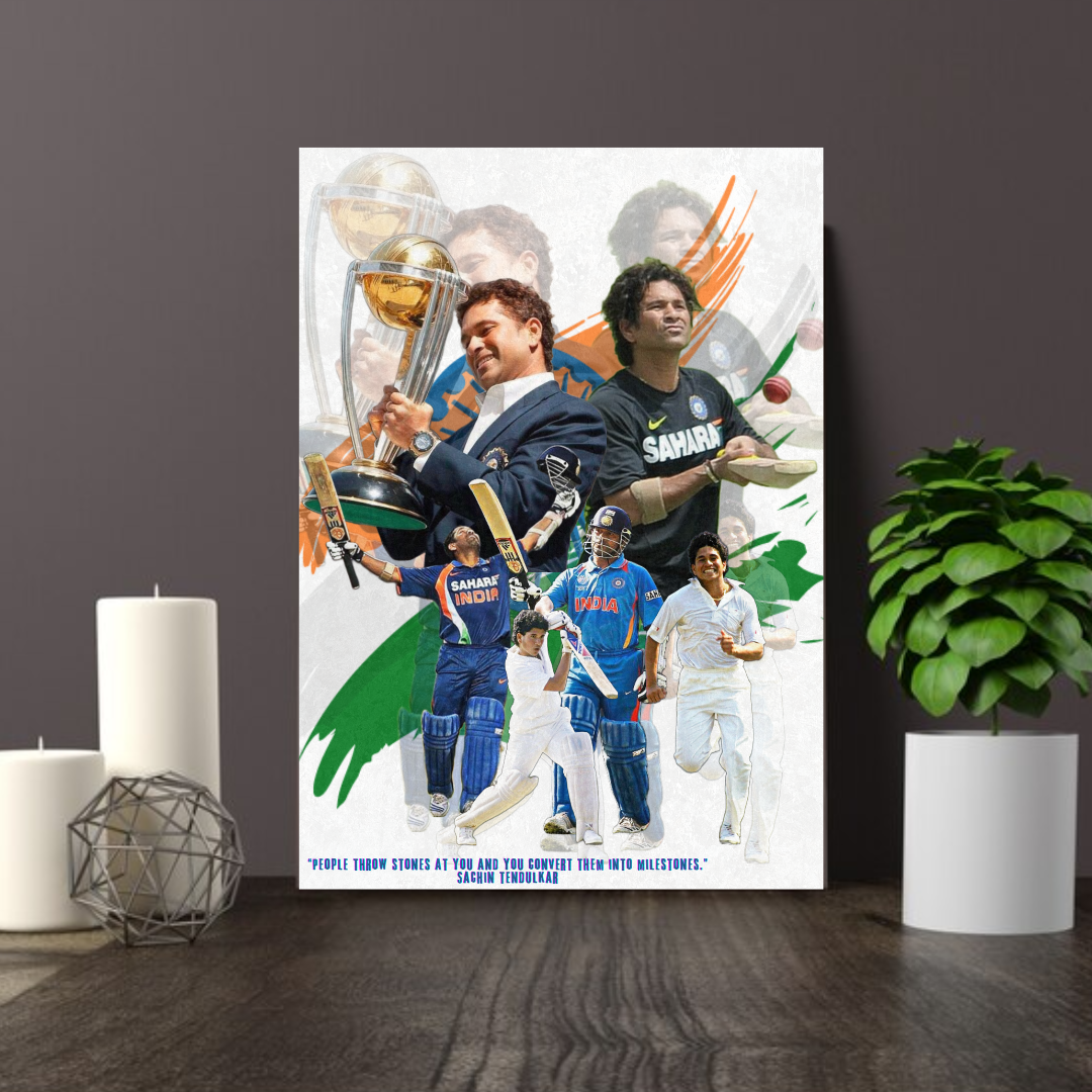 Sachin Tendulkar Collage Poster/Frame/Canvas