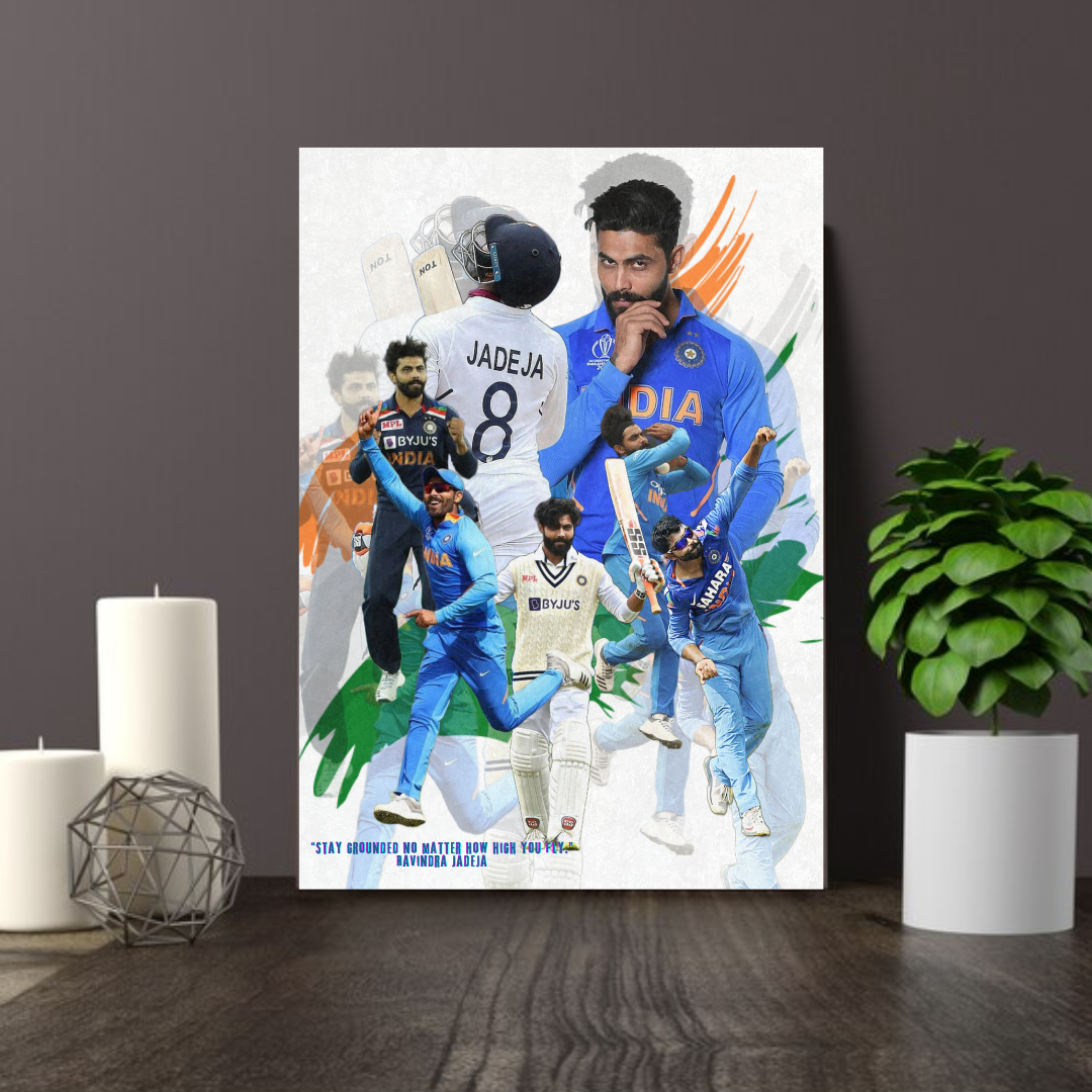 Ravindra Jadeja Collage Poster/Frame/Canvas