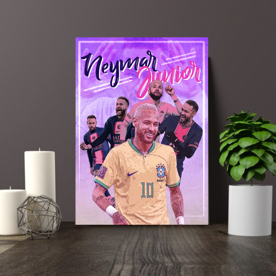 Neymar Jr Football Canvas