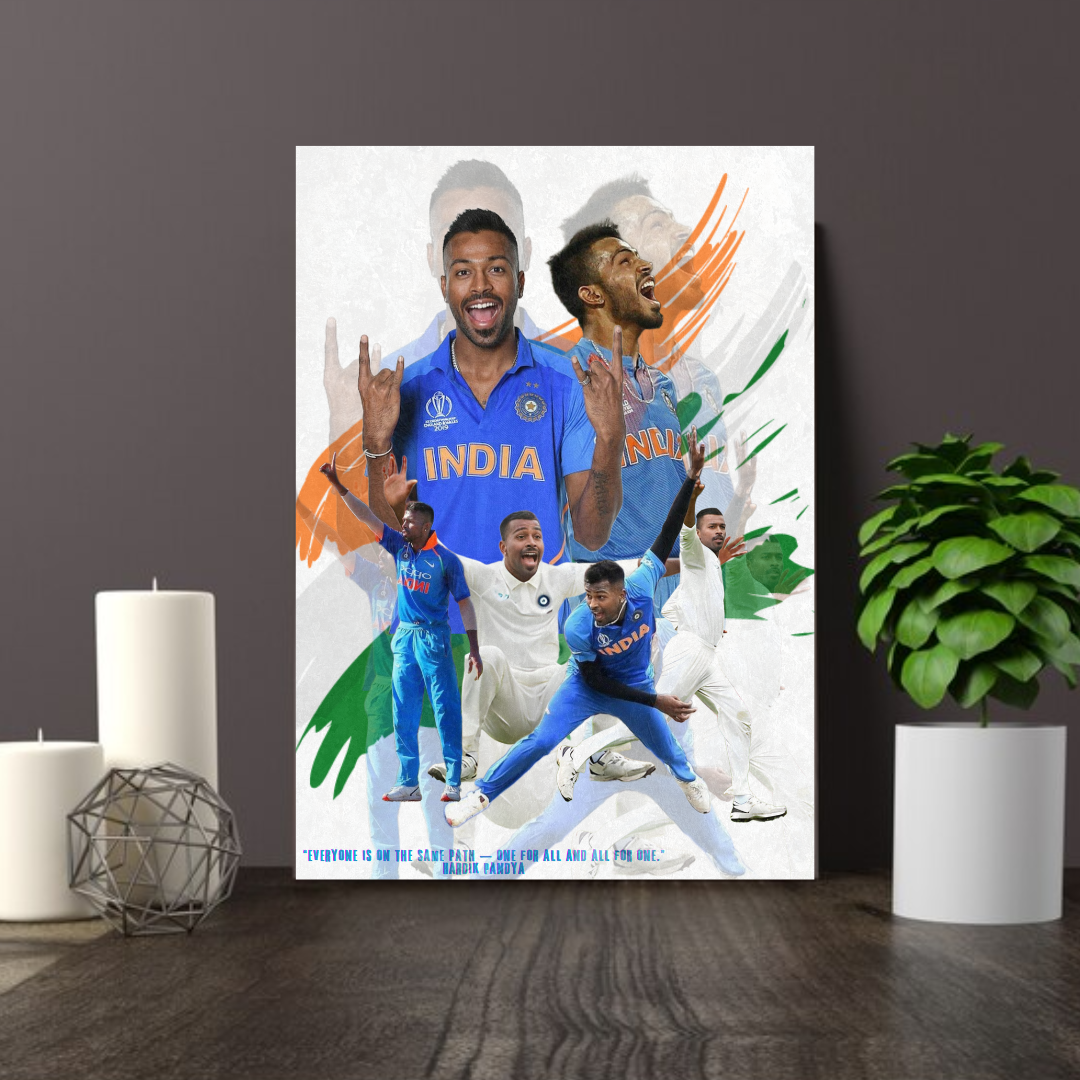 Hardik Pandya Collage Poster/Frame/Canvas