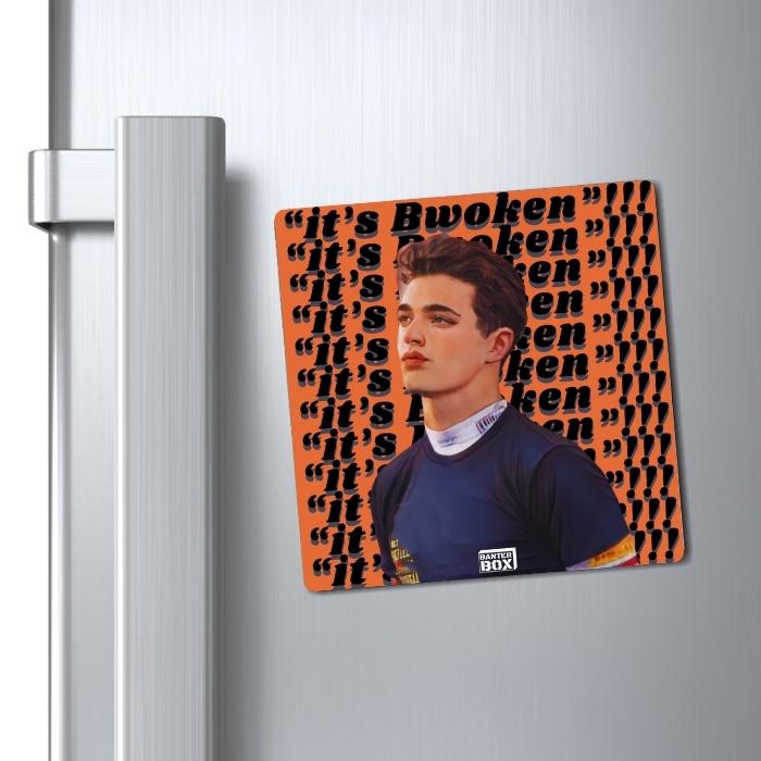 Lando Norris "It's Bwoken" Fridge Magnet - BanterBox