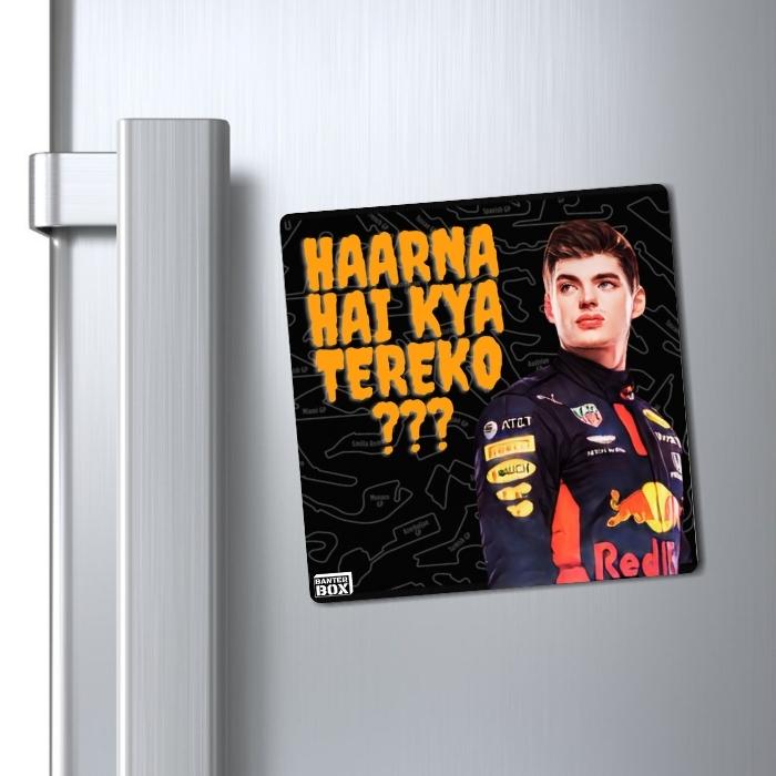 Max Verstappen "Haarna hai kya tereko?" Fridge Magnet - BanterBox