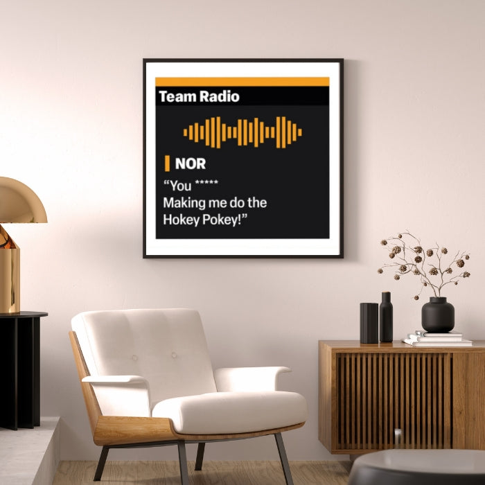 Lando Norris "Hokey Pokey" Framed Poster - BanterBox