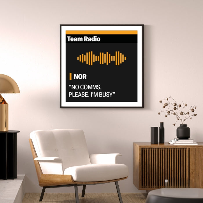 Lando Norris "Please I'm Busy" Framed Poster