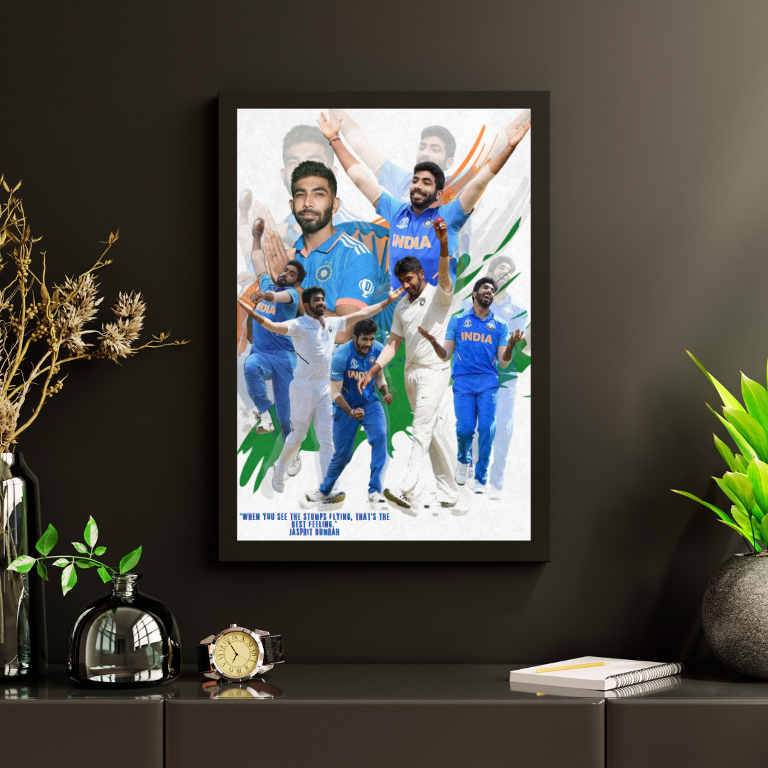 Jasprit Bumrah Collage Poster/Frame/Canvas