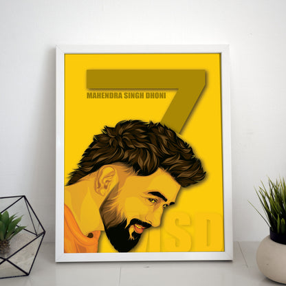 Mahendra Singh Dhoni Light Theme Poster/Frame/Canvas - BanterBox