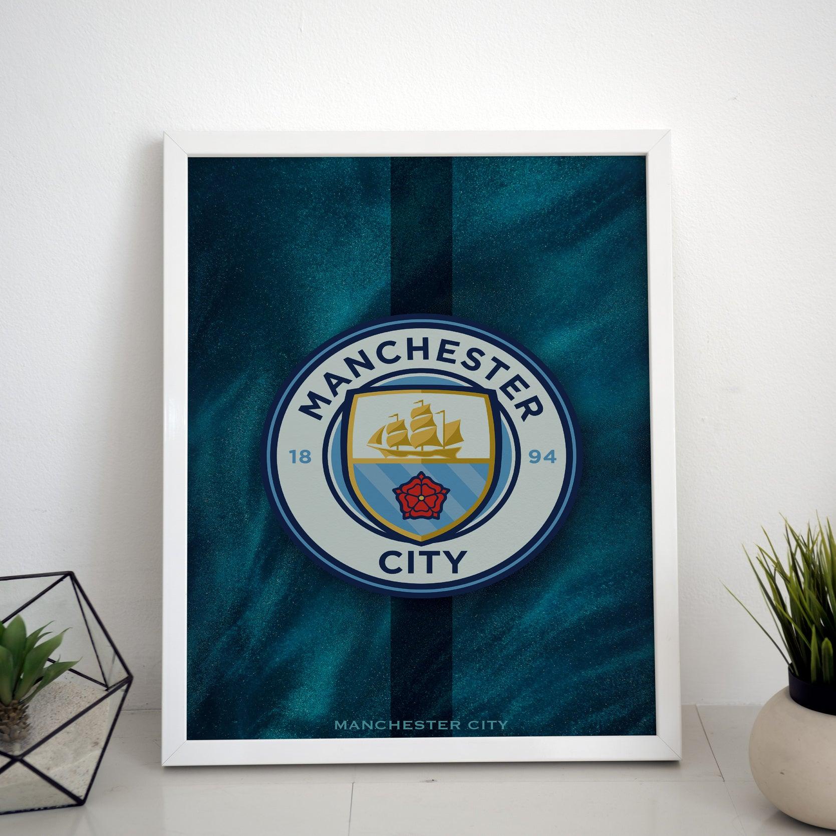 Manchester City Dark Theme Poster/Frame/Canvas - BanterBox