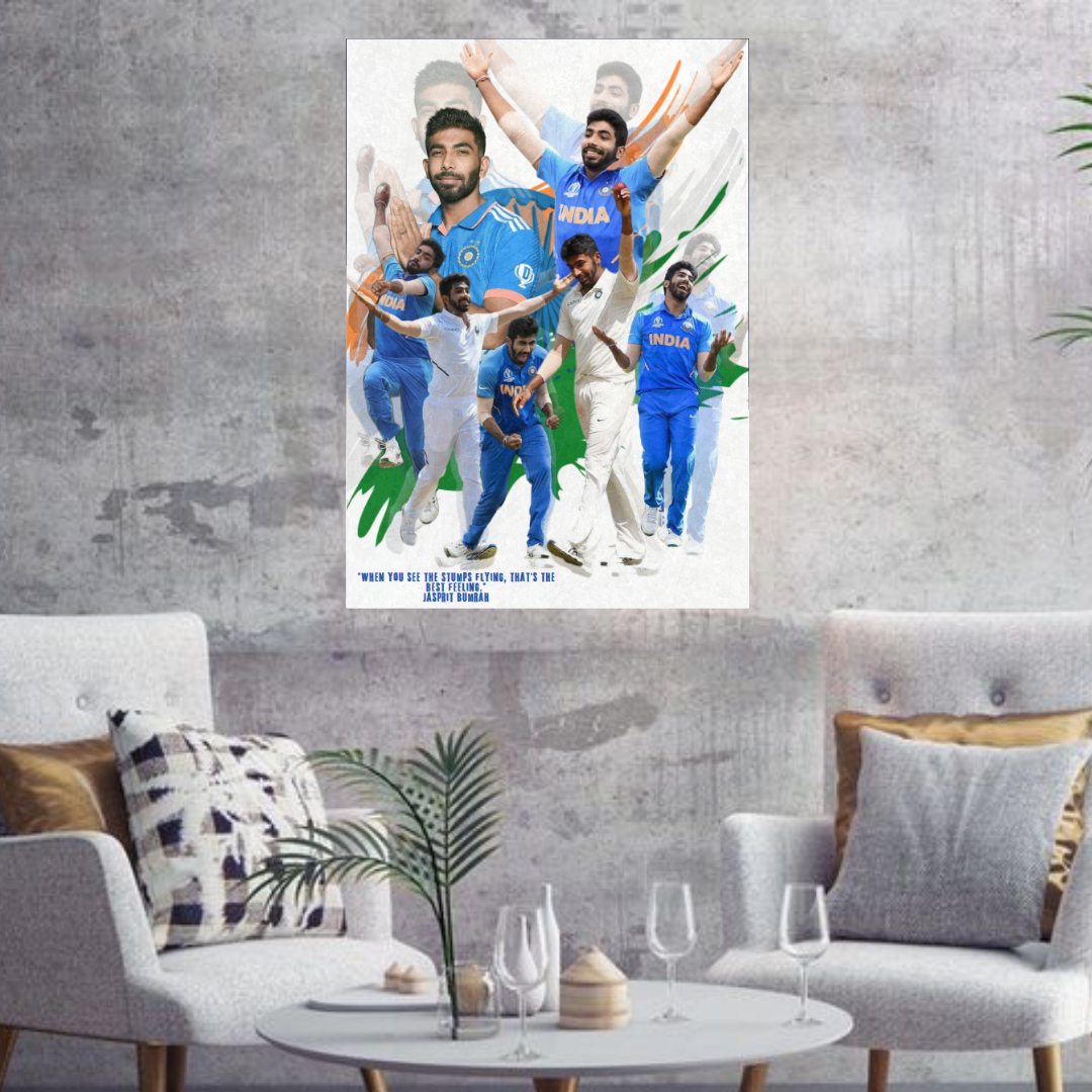 Jasprit Bumrah Collage Poster/Frame/Canvas