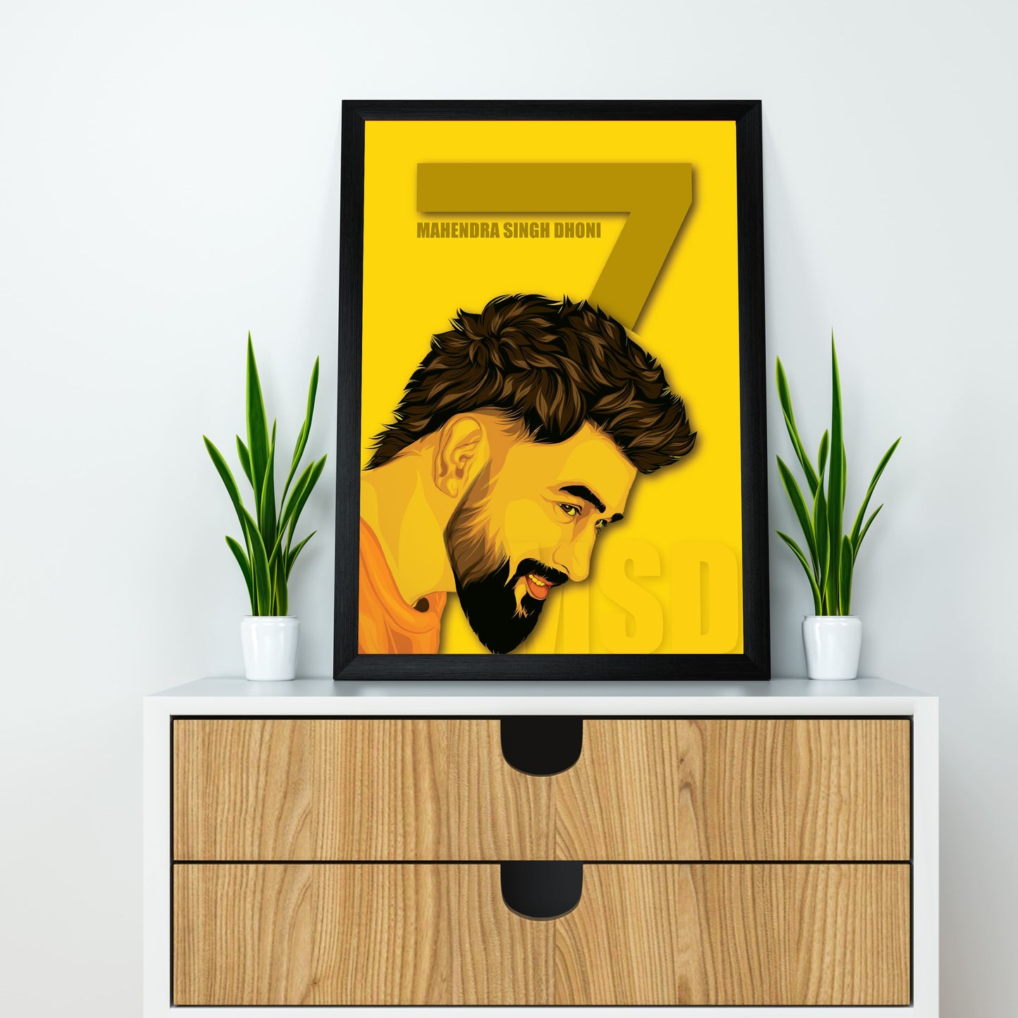 Mahendra Singh Dhoni Light Theme Poster/Frame/Canvas - BanterBox