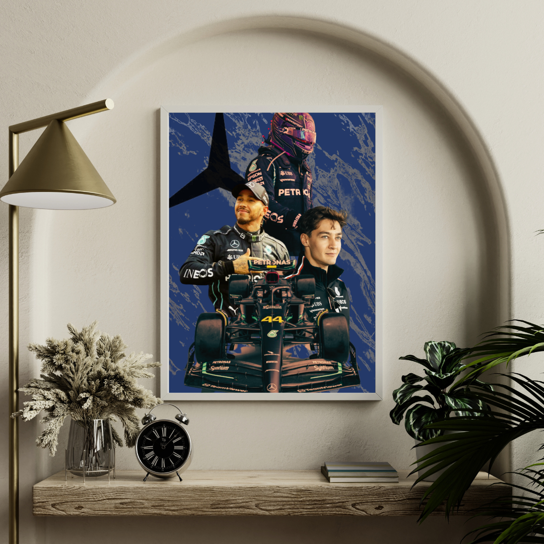 Mercedes Formula 1 Poster/Frame/Canvas - BanterBox