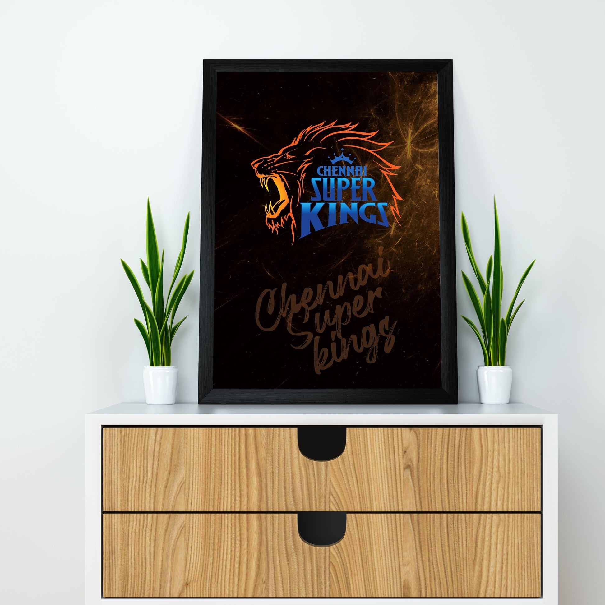 Chennai Super Kings Dark Theme Poster/Frame/Canvas - BanterBox