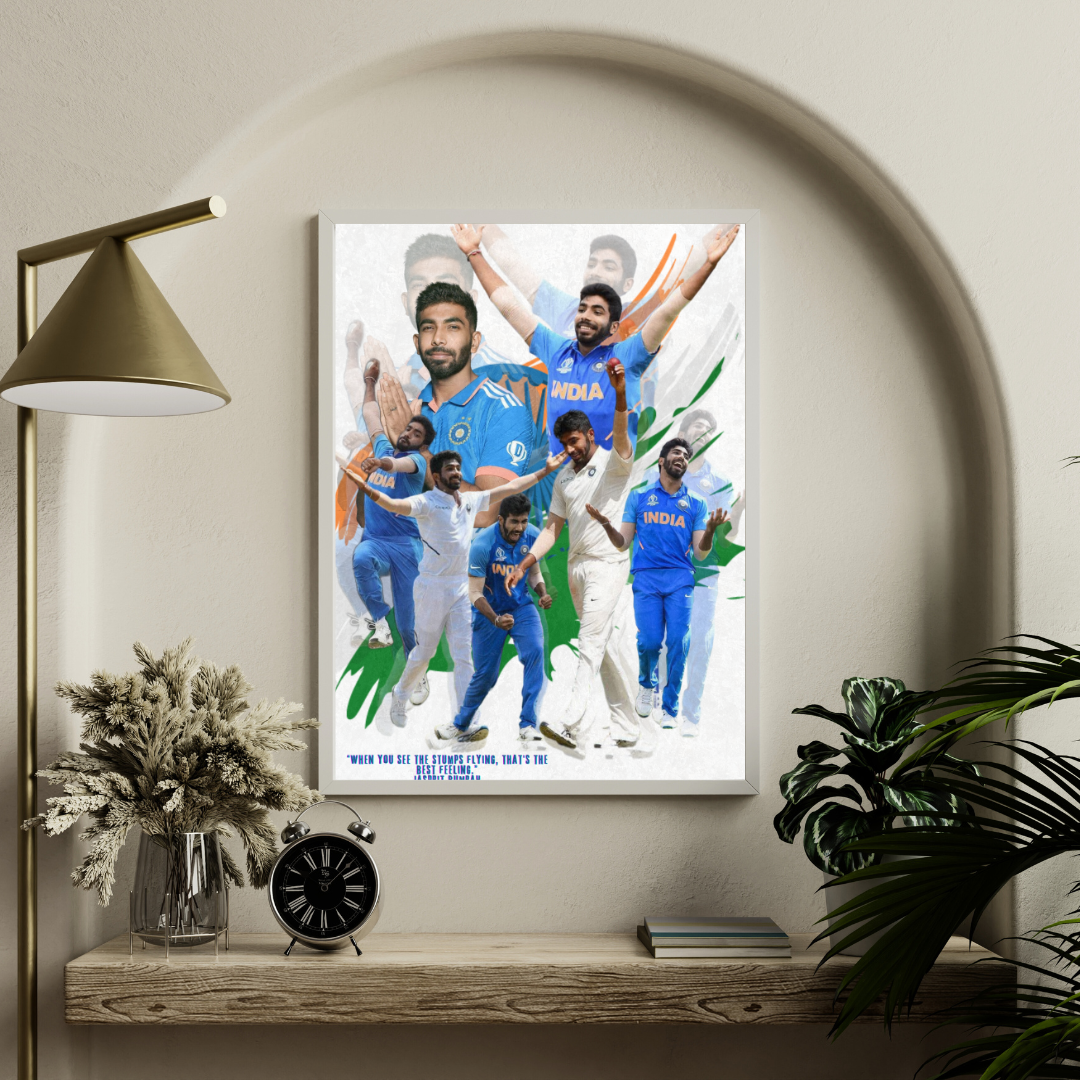 Jasprit Bumrah Collage Poster/Frame/Canvas