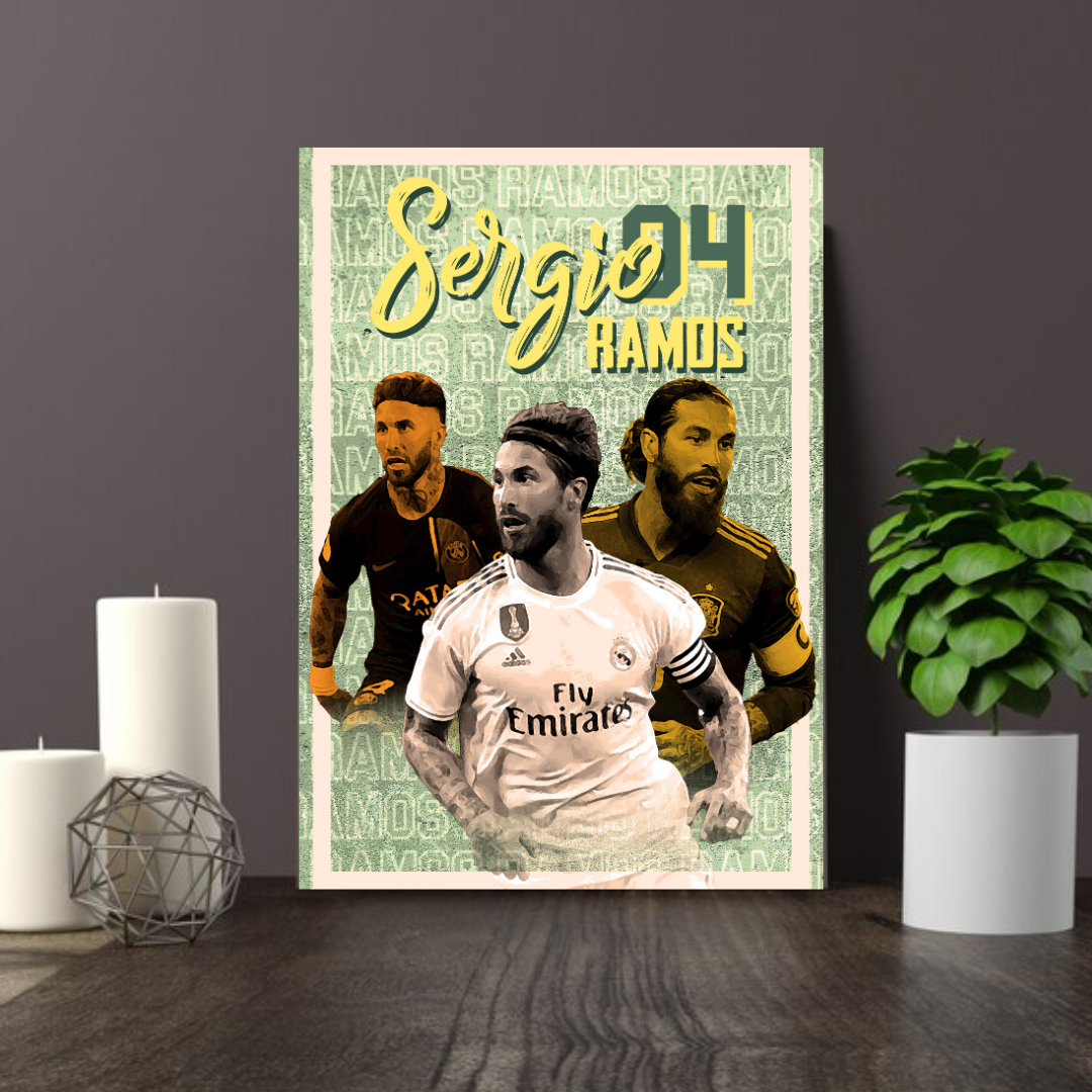 Sergio Ramos Football Canvas