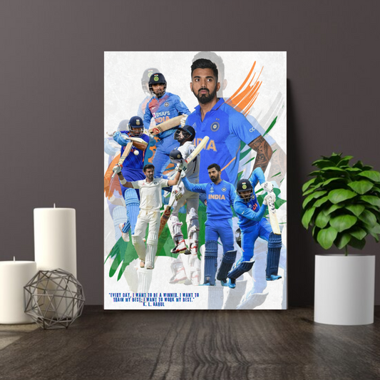 KL Rahul Collage Poster/Frame/Canvas