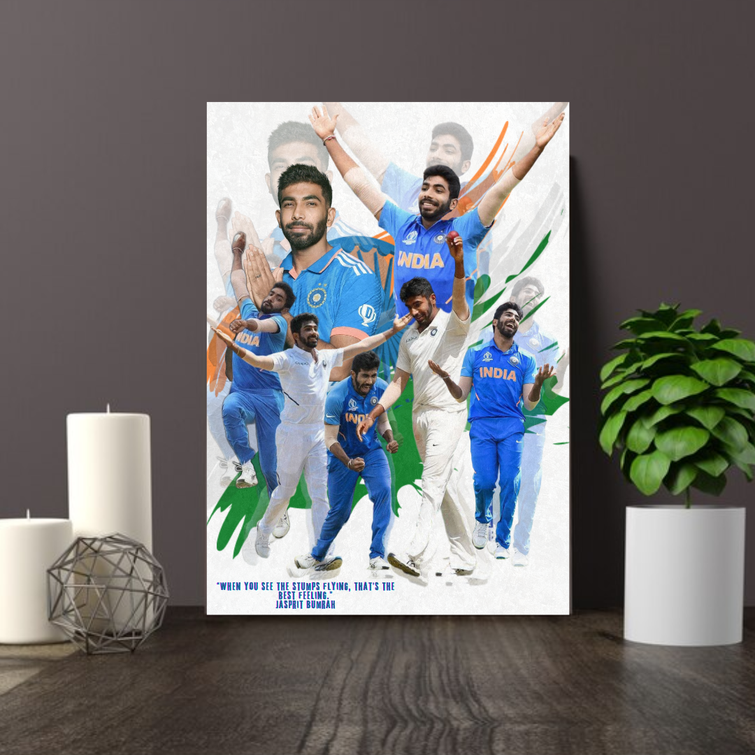 Jasprit Bumrah Collage Poster/Frame/Canvas