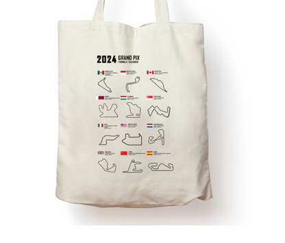 F1 Map Zipped Tote Bag