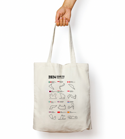 F1 Map Zipped Tote Bag