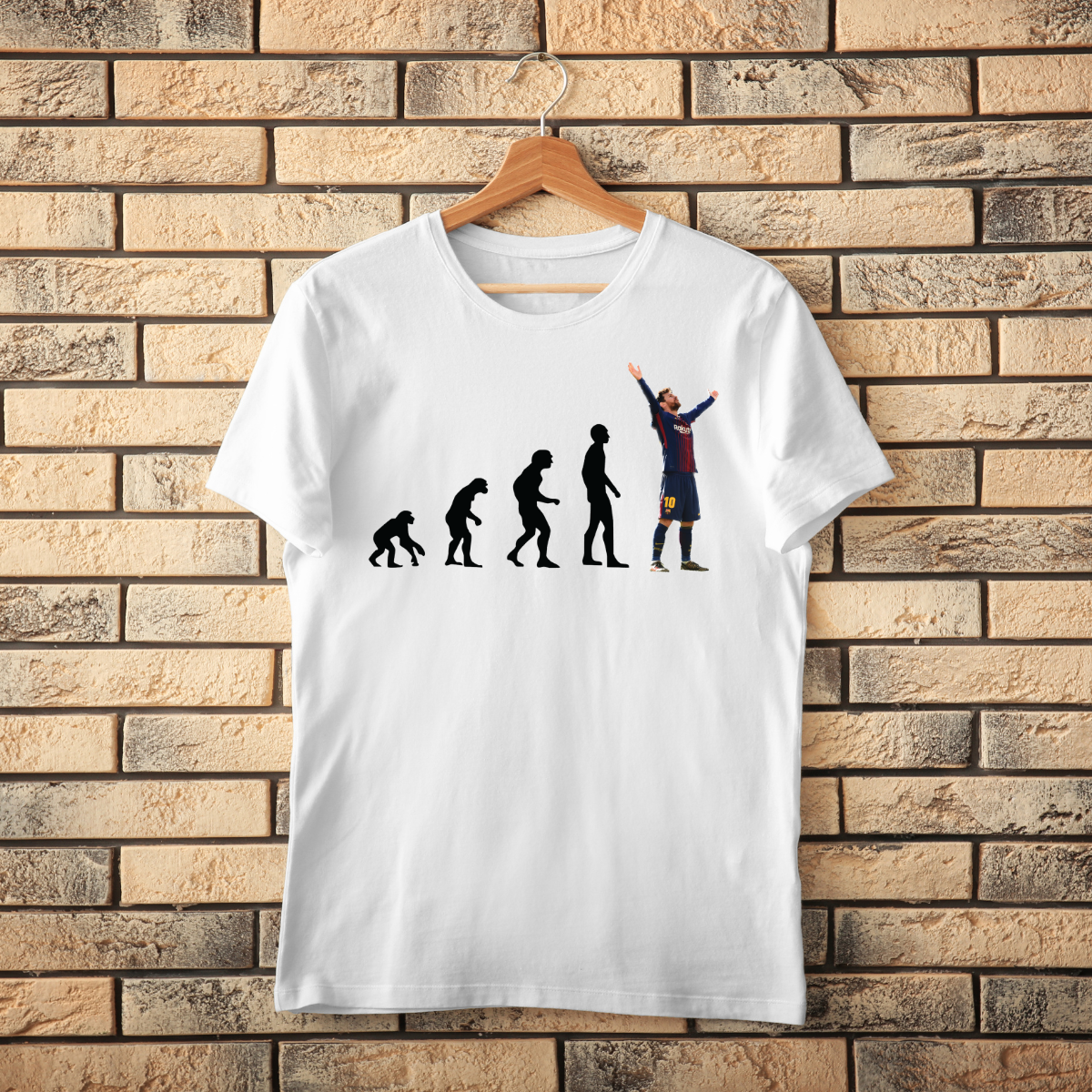 lionel messi evolution t-shirt