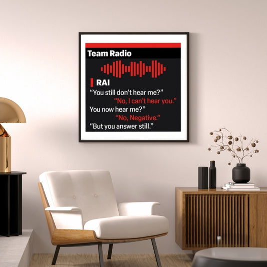 Kimi Raikkonen "But You Answer Still" Framed Poster - BanterBox