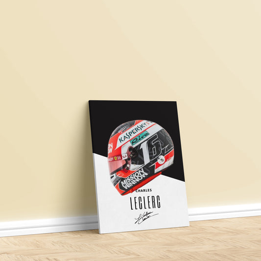 Charles Leclerc Helmet Theme Poster/Frame/Canvas - BanterBox