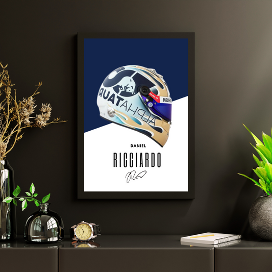 Daniel Ricciardo Helmet Theme Poster/Frame/Canvas - BanterBox