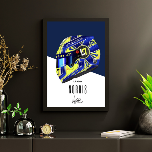 Lando Norris Helmet Theme Poster/Frame/Canvas - BanterBox